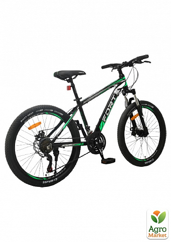 Велосипед FORTE FIGHTER розмір рами 15" розмір коліс 24" дюйми чорно-зелений (117109) - фото 3