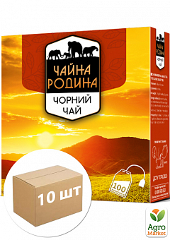 Чай черный байховый ТМ "Чайная семья" 100 пакетиков по 1,5г упаковка 10шт1