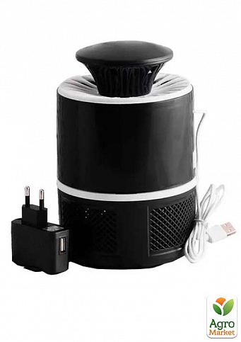 Світильник від комарів 5W 110-240V USB+адаптер PP Lemanso LM3401 чорний (336201)