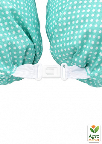 Подушка для вагітних та годування ТМ PAPAELLA 30х190 см + карабін горошок ментол - фото 3