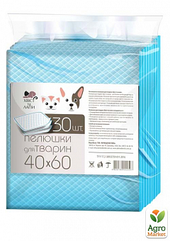 Пеленки для собак (40х60 см) ТМ "Хвост и Лапы" упаковка 30шт1