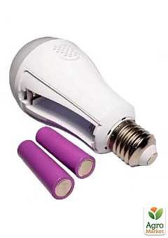 Мощная Аварийная Аккумуляторная LED лампа 8442  20W  E27 с 2 аккумуляторами 18650 (до 4 часов)1