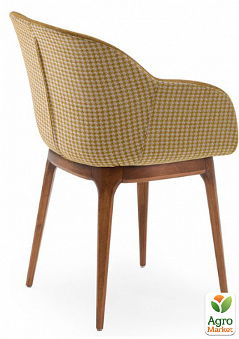 Крісло Tilia Shell-W Pad ніжки букові, сидіння з тканиною PIED DE POULE 04 (10784) - фото 2