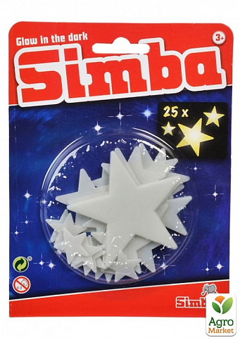 Набор сияющих элементов "Светящиеся звезды", 25 элементов, 3+. Simba Toys