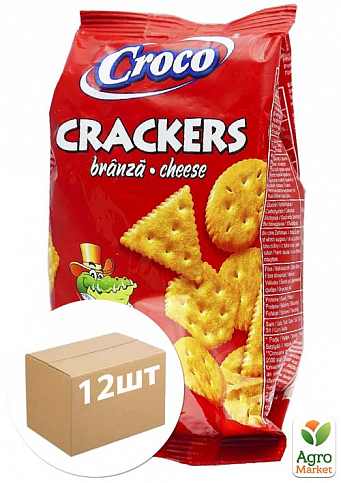Крекер зі смаком сиру ТМ "Croco" 100г упаковка 12 шт