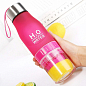 Бутылка для воды и напитков H2O Water Bottle с соковыжималкой 650 мл розовая SKL11-187051 купить