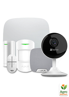 Комплект сигнализации Ajax StarterKit + HomeSiren white + Wi-Fi камера 2MP-CS-C1C1
