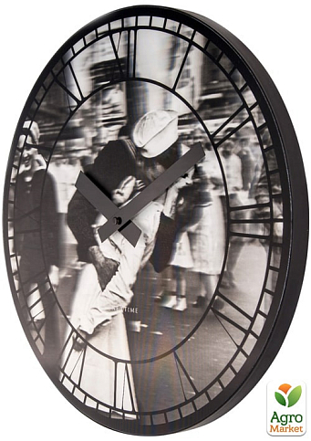 Настенные часы 3D "Kiss me in New York" Ø39 см (3214) - фото 2