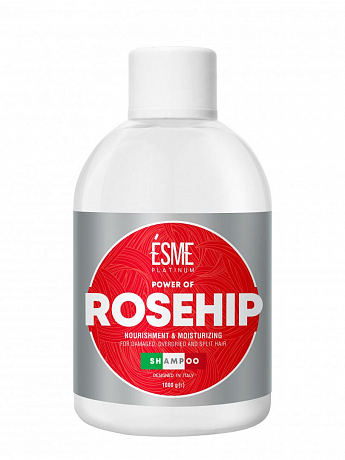 Шампунь для пошкоджених, пересушених і секущених волосся з маслом шипшини ТМ «ESME» 1000г