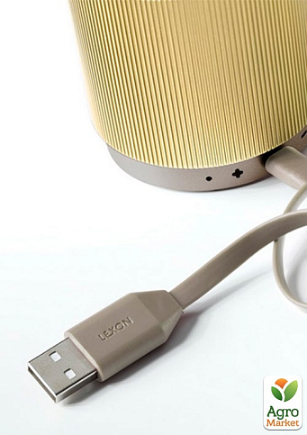 Портативный динамик Lexon Fine Speaker светлое золото (LA98D6)  - фото 2