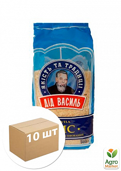 Крупа Рис пропаренный ТМ "Дед Василий" фасовка 900гр упаковка 10шт2
