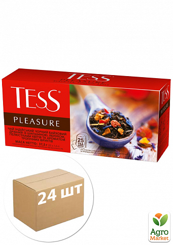 Чай чорний Pleasure ТМ "Тес" 25 пакетиків по 1,5 гр упаковка 24шт