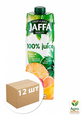 Мультифруктовый сок Тропические фрукты без сахара Новый дизайн ТМ "Jaffa" tpa 0,95 л упаковка 12 шт