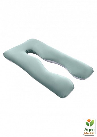 Подушка П-образная для беременных и отдыха ТМ IDEIA 140х75х20 см мята/белый - фото 2