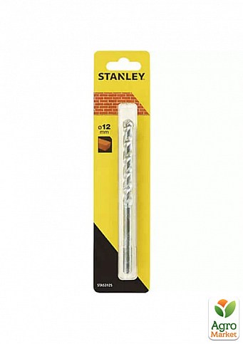 Сверло по бетону/кирпичу/камню STANLEY, D=12 мм,  L=150 мм, WL=80, 1 штука STA58551 ТМ STANLEY