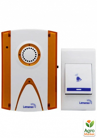Дзвінок Lemanso 12V LDB43 білий з оранжевим (LDB15) (698324)