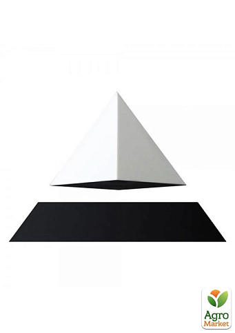 Левитирующая пирамида FLYTE, черная основа, белая пирамида, встроенная лампа (01-PY-BWH-V1-0) 