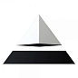 Левітуюча піраміда Flyte, чорна основа, біла піраміда,вбудована лампа (01-PY-BWH-V1-0)