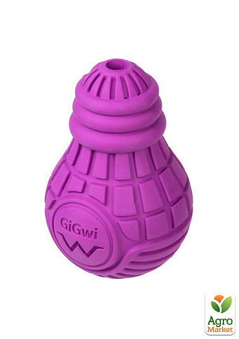 Игрушка для собак Лампочка резиновая GiGwi Bulb Rubber, резина, L, фиолетовая (2338)