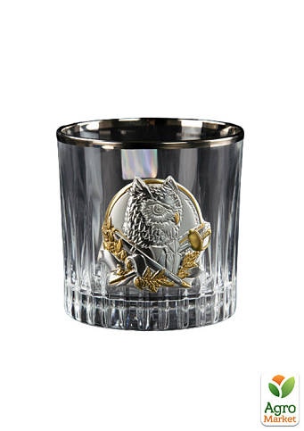 Набор для виски «Лидер», графин с овалом, 6 бокалов, платина, серебро, золото, хрусталь (B7SEN2PG) - фото 2