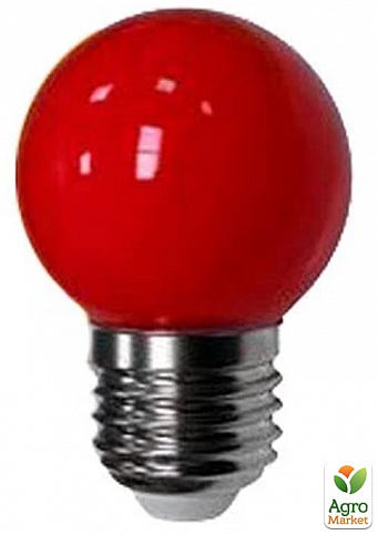 LM705 Лампа Lemanso св-ая G45 E27 1,2W красный шар (558406)