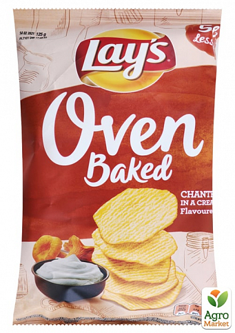 Картофельные чипсы запеченные (лисички в сметане) ТМ "Lay`s" 125г упаковка 24шт - фото 2