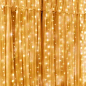 Гирлянда ШТОРА,прозрачн. шнур,280 LED LED,3*3 м,золото,с переходником (RV-29 3*3 G)