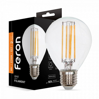 Светодиодная лампа Feron LB-61 4W E27 2700K (25581)