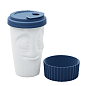 Чашка с крышкой Tassen "Вкуснота", (400 мл), фарфор, синий (TASS29004) цена