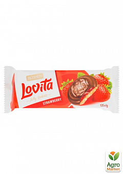 Печиво Jelly (полуниця) ККФ ТМ "Lovita" 135г2
