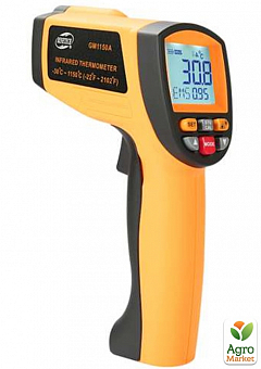 Бесконтактный инфракрасный термометр (пирометр)  -30-1150°C, 50:1, EMS=0,95  BENETECH GM1150A2