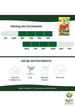 Твердое удобрение длительного действия для газонов COMPO 20кг (5284)6