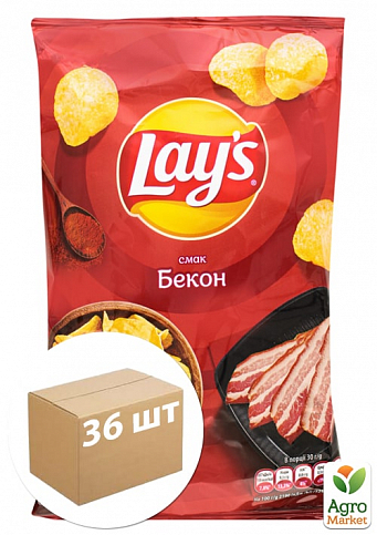 Картопляні чіпси (Бекон) ТМ "Lay's" 25г упаковка 36шт