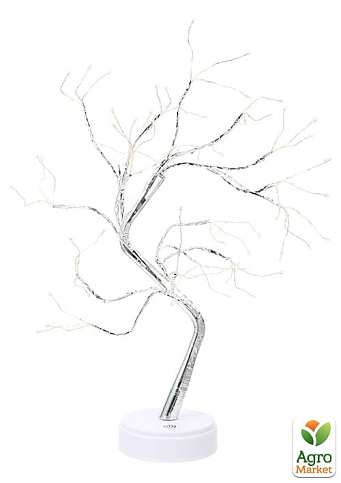 Настольный Cветильник DIY Auelife 108 Led Дерево Гирлянда Серебро  Теплый Белый 50cm - фото 4