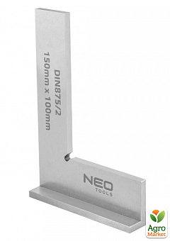 Точний квадрат із основою, DIN875/2, 150x100 mm ТМ NEO Tools 72-0322
