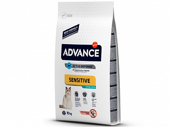 Advance Cat Sterilized Sensitive Сухой корм для стерилизованых кошек с лососем и рисом 10 кг (2186630)