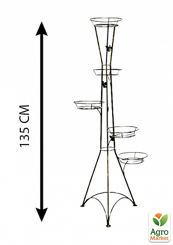 Подставка "Башня" на 5 вазонов, высота 135см - фото 2