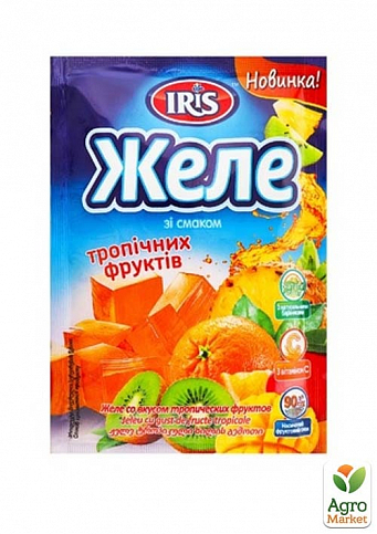 Желе зі смаком тропічних фруктів ТМ "IRIS" 90г