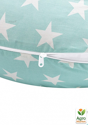 Подушка для беременных и кормления ТМ PAPAELLA 30х190 см + карабин звезда белая на ментоле 8-31885*005 - фото 4