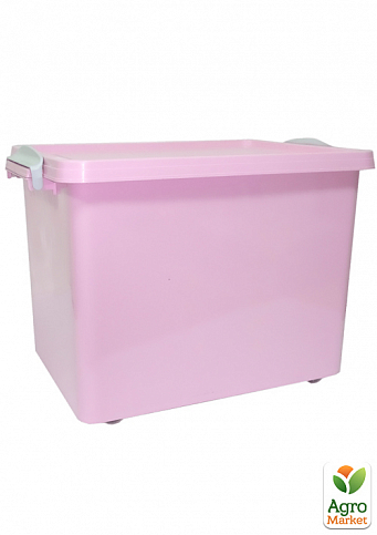 Контейнер на колесах Irak Plastik 33,5 л рожевий (5113)