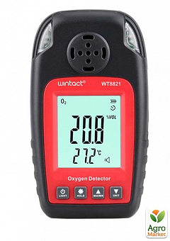 Монітор кисню O2+термометр (0-25% VOL, 0-50°C) WINTACT WT88211