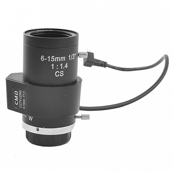 Варіофокальний об'єктив CCTV 1/3 PT06015 6mm-15mm F1.4 Automatic Iris - фото 2