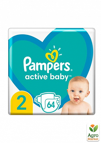 PAMPERS Дитячі одноразові підгузки Active Baby Розмір 2 Mini (4-8 кг) ЕкономПлюс 72 шт