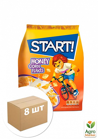 Кукурудзяні пластівці (медові) ТМ "Start" 700г упаковка 8шт