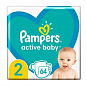 PAMPERS Детские одноразовые подгузники Active Baby Размер 2 Mini (4-8 кг) ЭкономПлюс 72 шт