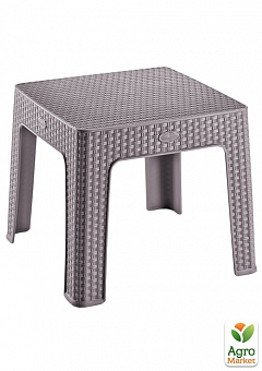 Столик для кофе под ротанг Irak Plastik 45x45 серый (10829)2