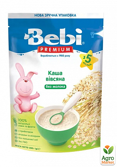 Каша безмолочна Вівсяна Bebi Premium, 200 г1
