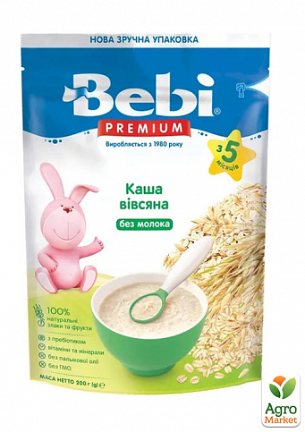 Каша безмолочна Вівсяна Bebi Premium, 200 г