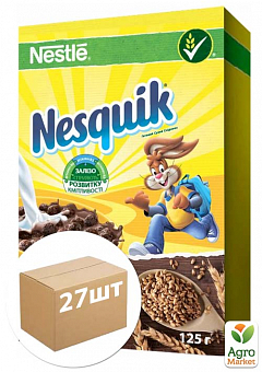Сухой завтрак Nesquik ТМ "Nestle" 125г упаковка 27 шт1