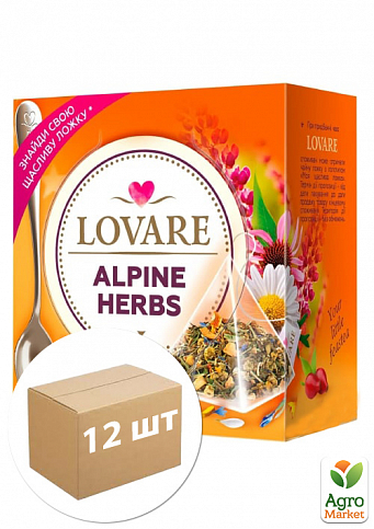 Чай "Альпійські Трави" ТМ "Lovare" 15 пак. по 2г упаковка 12шт